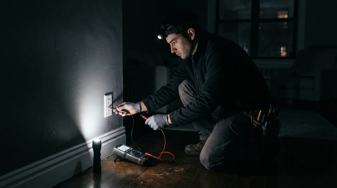 Testing outlets after a storm outage