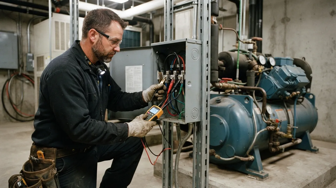 Checking phase rotation at a three-phase disconnect