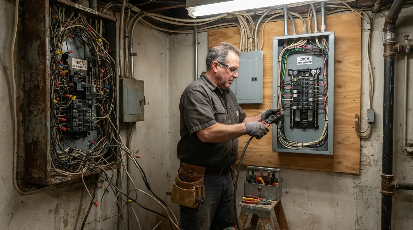 Circuits being moved from a crowded 100 amp panel to a new 200 amp panel
